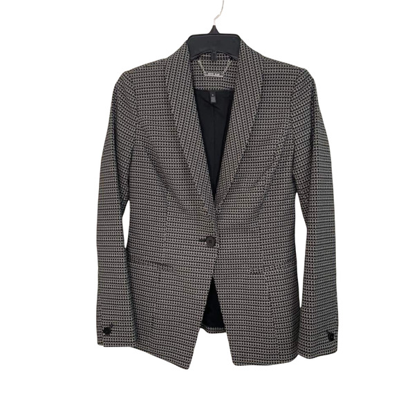 White House Black Market Jackets & Blazers - WHITE HOUSE BLACK MARKET Shawl-Collar Grid‎ Jacket Size 0